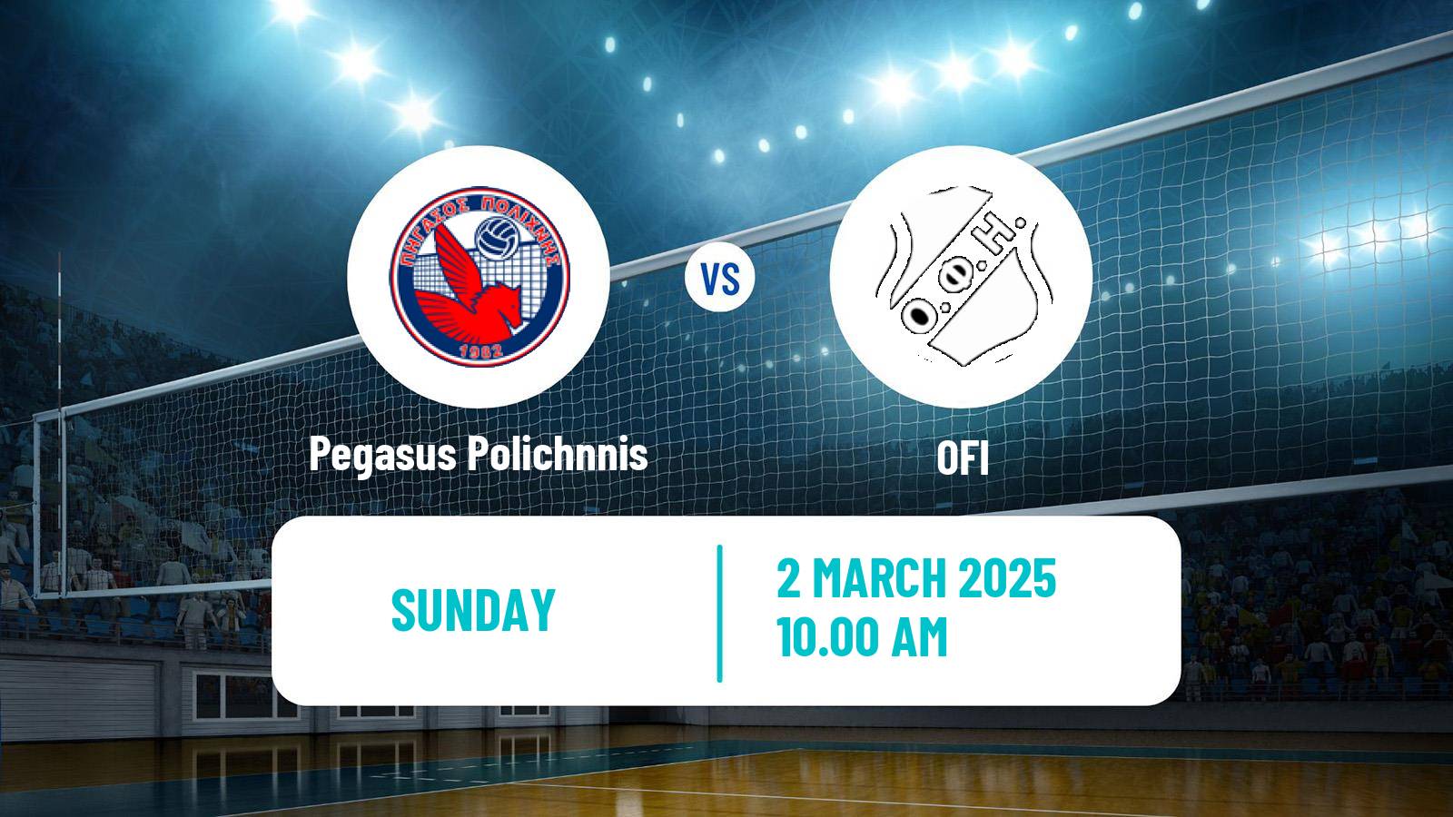 Volleyball Greek A1 Ethniki Volleyball Pegasus Polichnnis - OFI