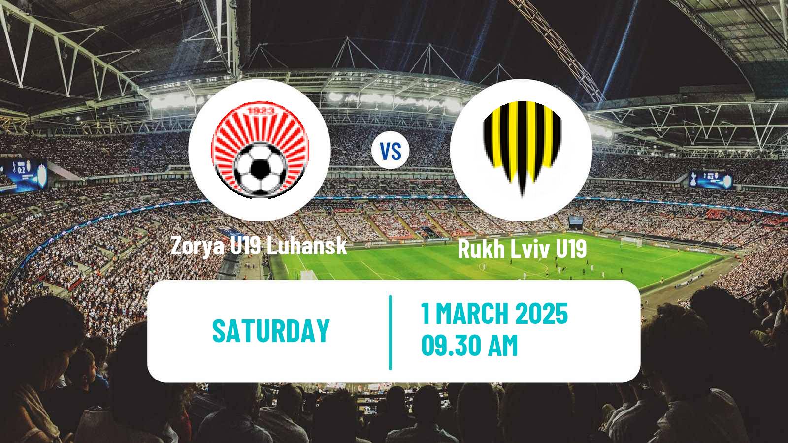 Soccer Ukrainian U19 League Zorya U19 Luhansk - Rukh Lviv U19