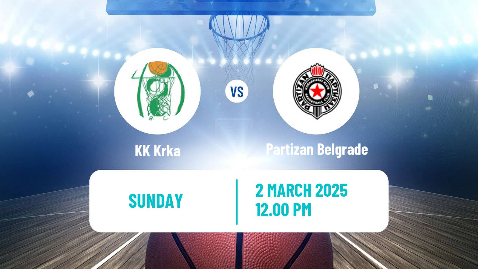 Basketball Adriatic League Krka - Partizan Belgrade