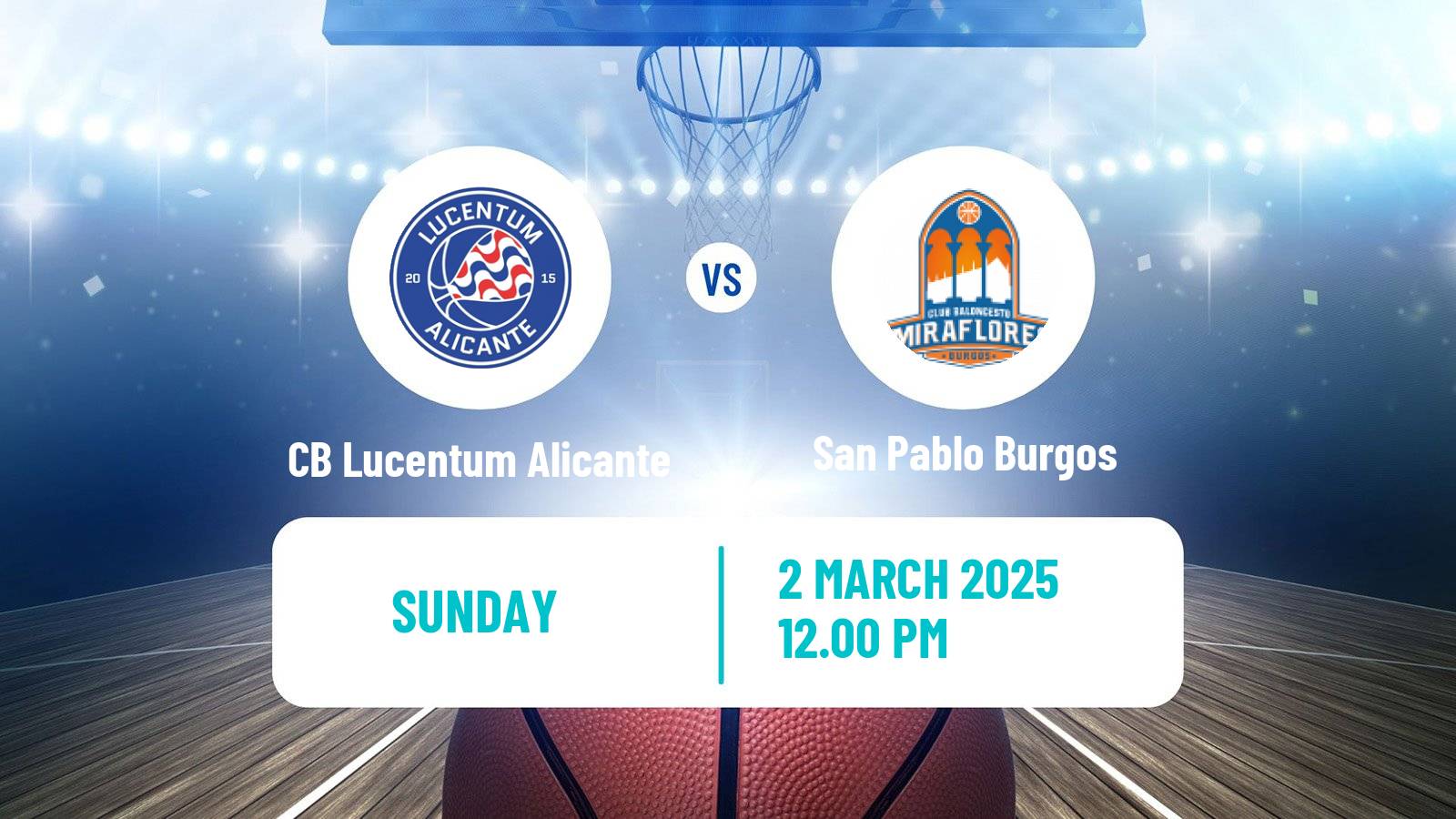 Basketball Spanish LEB Oro CB Lucentum Alicante - San Pablo Burgos