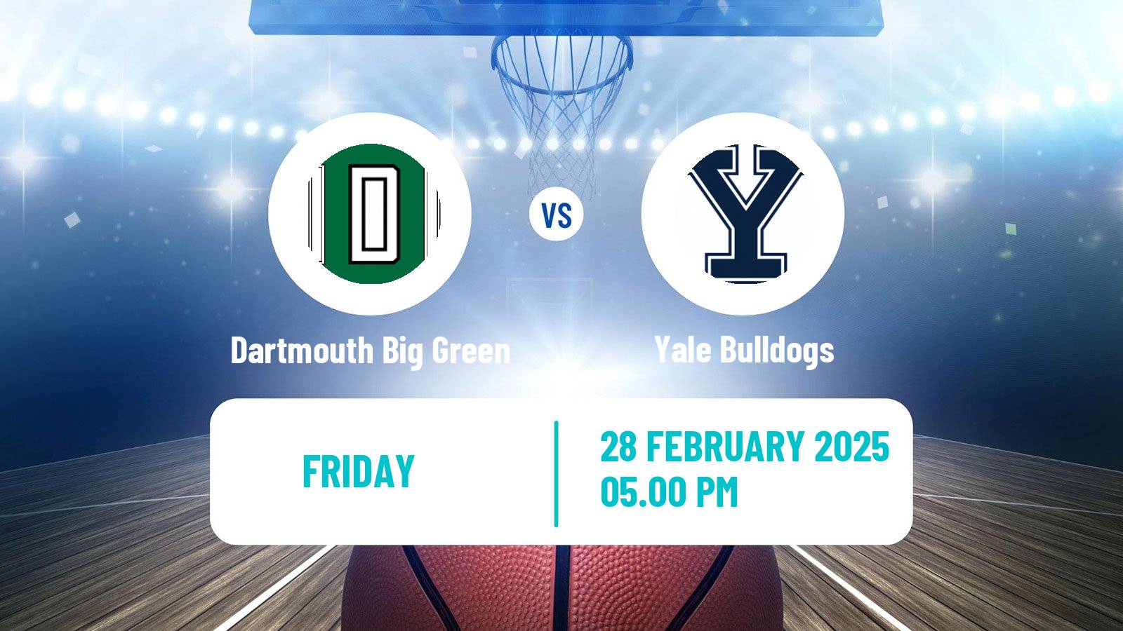 Basketball NCAA College Basketball Dartmouth Big Green - Yale Bulldogs