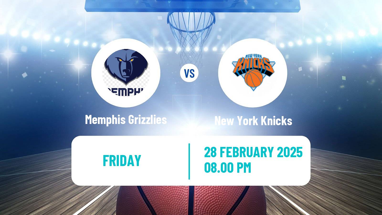 Basketball NBA Memphis Grizzlies - New York Knicks