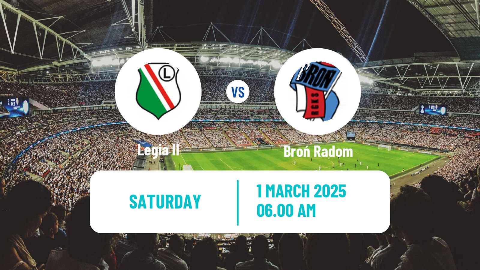 Soccer Polish Division 3 - Group I Legia II - Broń Radom