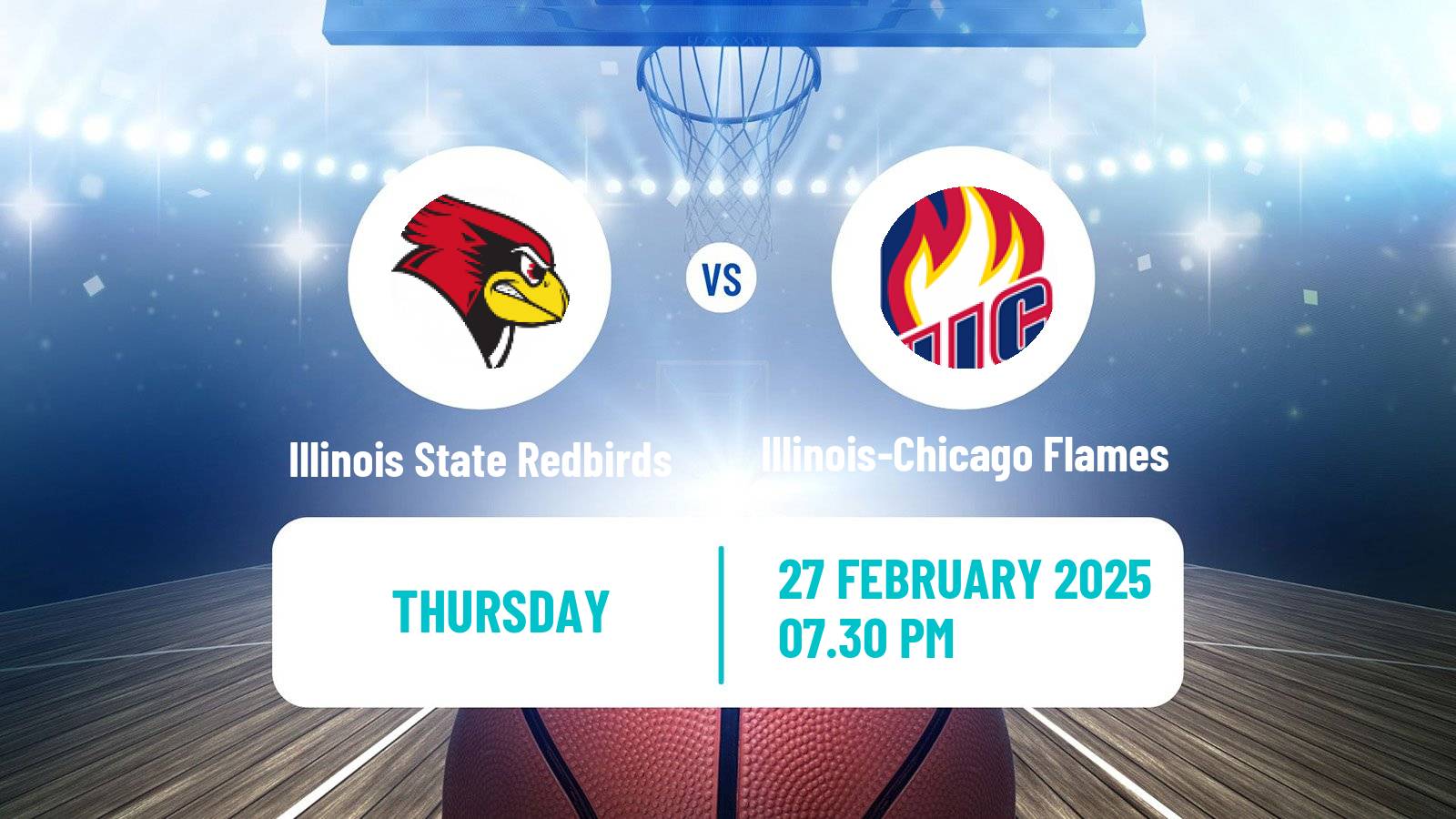 Basketball NCAA College Basketball Women Illinois State Redbirds - Illinois-Chicago Flames
