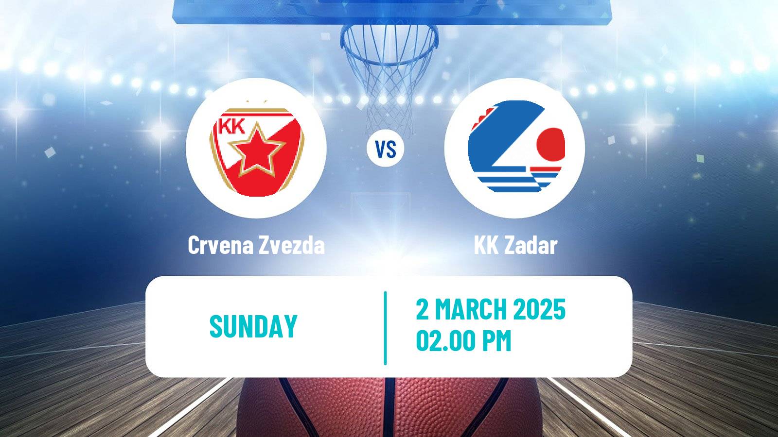 Basketball Adriatic League Crvena Zvezda - KK Zadar