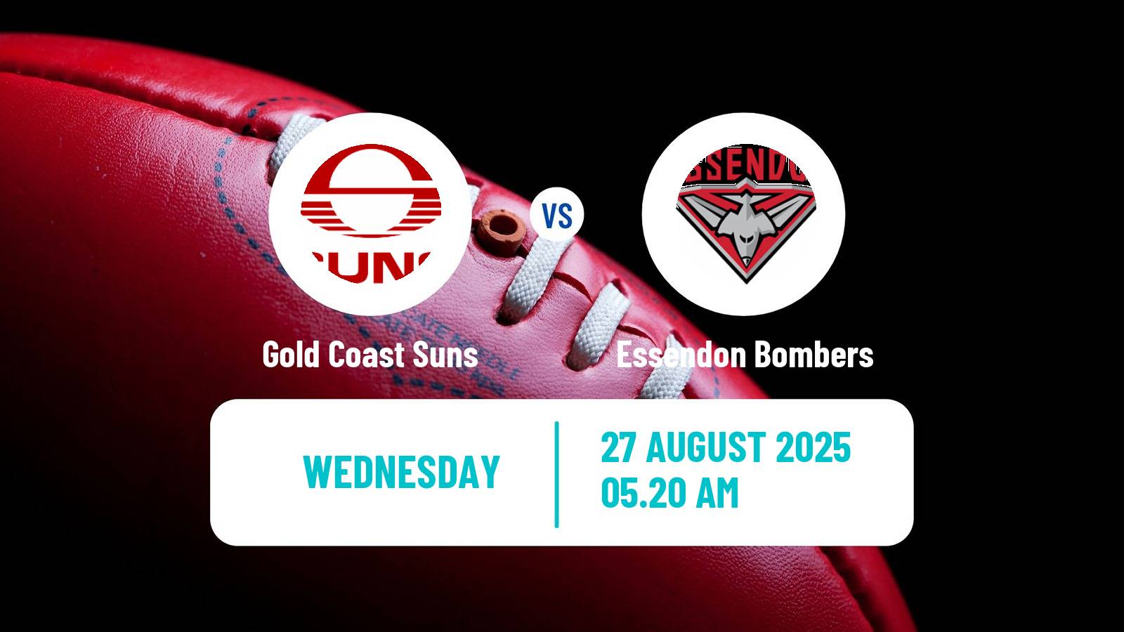 Aussie rules AFL Gold Coast Suns - Essendon Bombers