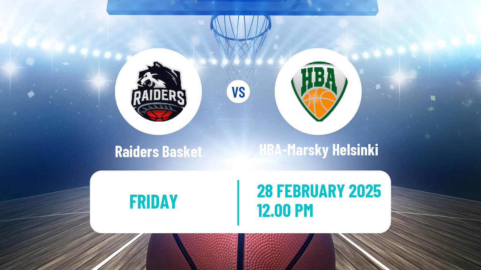 Basketball Finnish I Divisioona A Basketball Raiders Basket - HBA-Marsky Helsinki