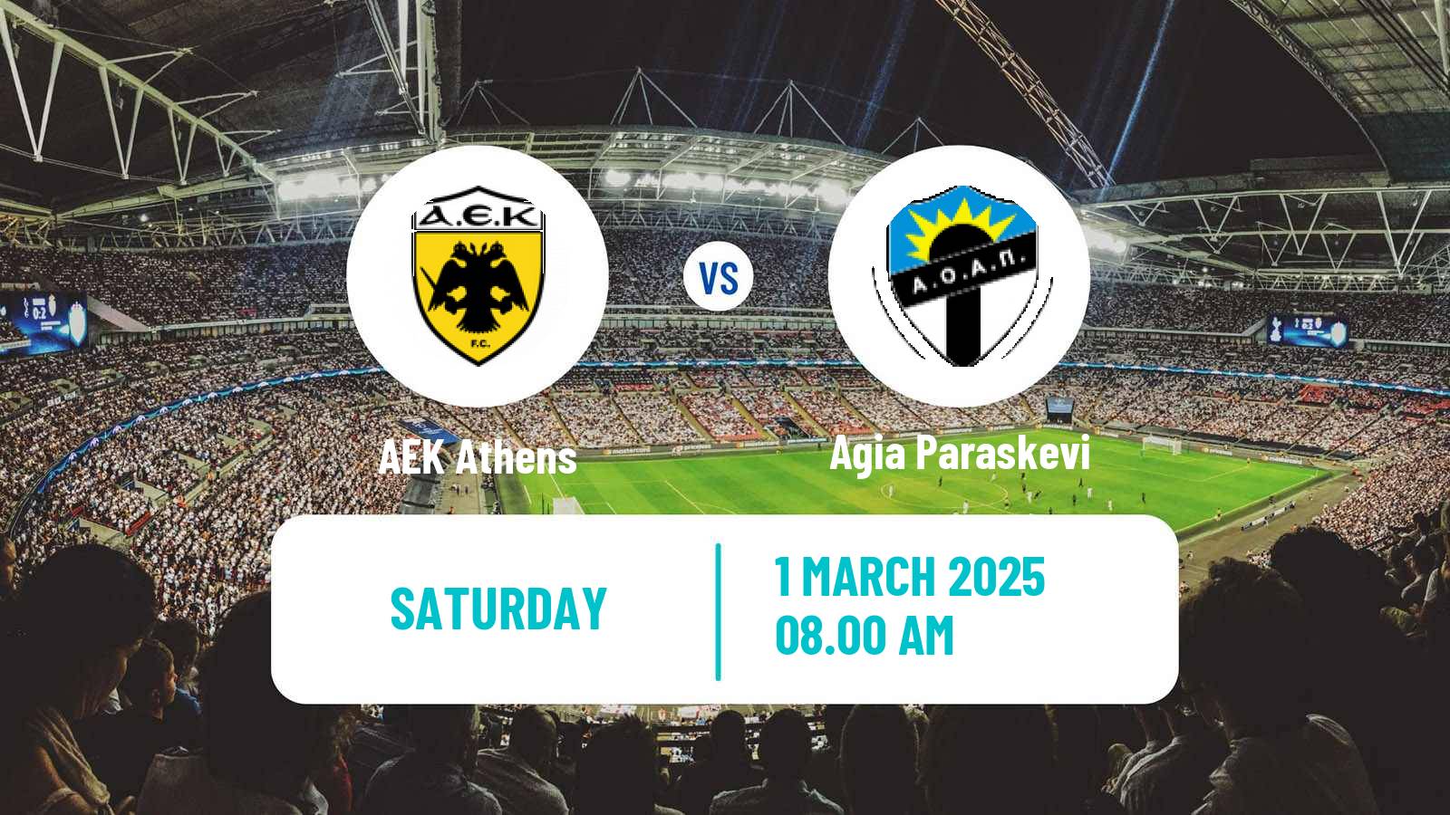 Soccer Greek Division A Women AEK Athens - Agia Paraskevi