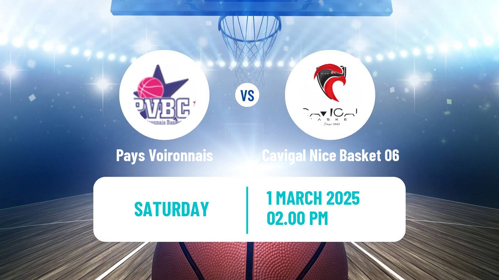 Basketball French Ligue 2 Basketball Women Pays Voironnais - Cavigal Nice Basket 06