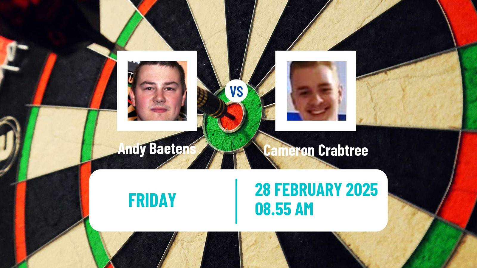 Darts Uk Open Andy Baetens - Cameron Crabtree