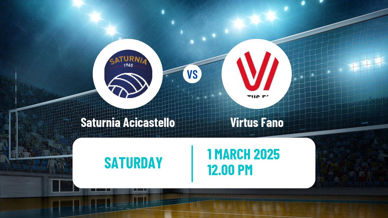 Volleyball Italian Serie A2 Volleyball Saturnia Acicastello - Virtus Fano