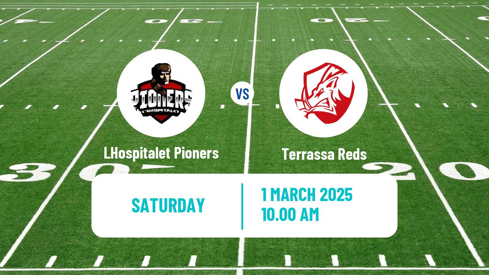 American football Spanish LNFA Serie A LHospitalet Pioners - Terrassa Reds