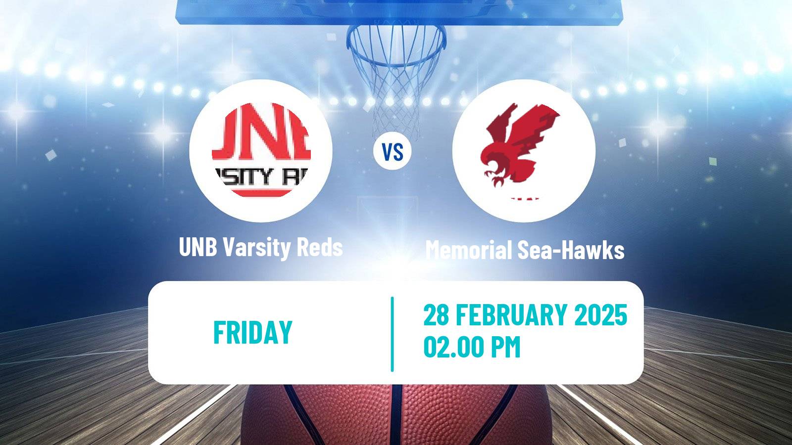 Basketball Canadian U Sports Basketball UNB Varsity Reds - Memorial Sea-Hawks