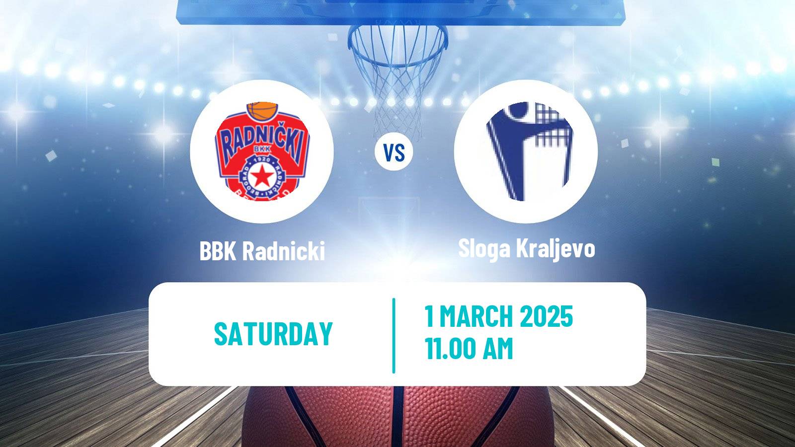 Basketball Serbian First League Basketball BBK Radnicki - Sloga Kraljevo