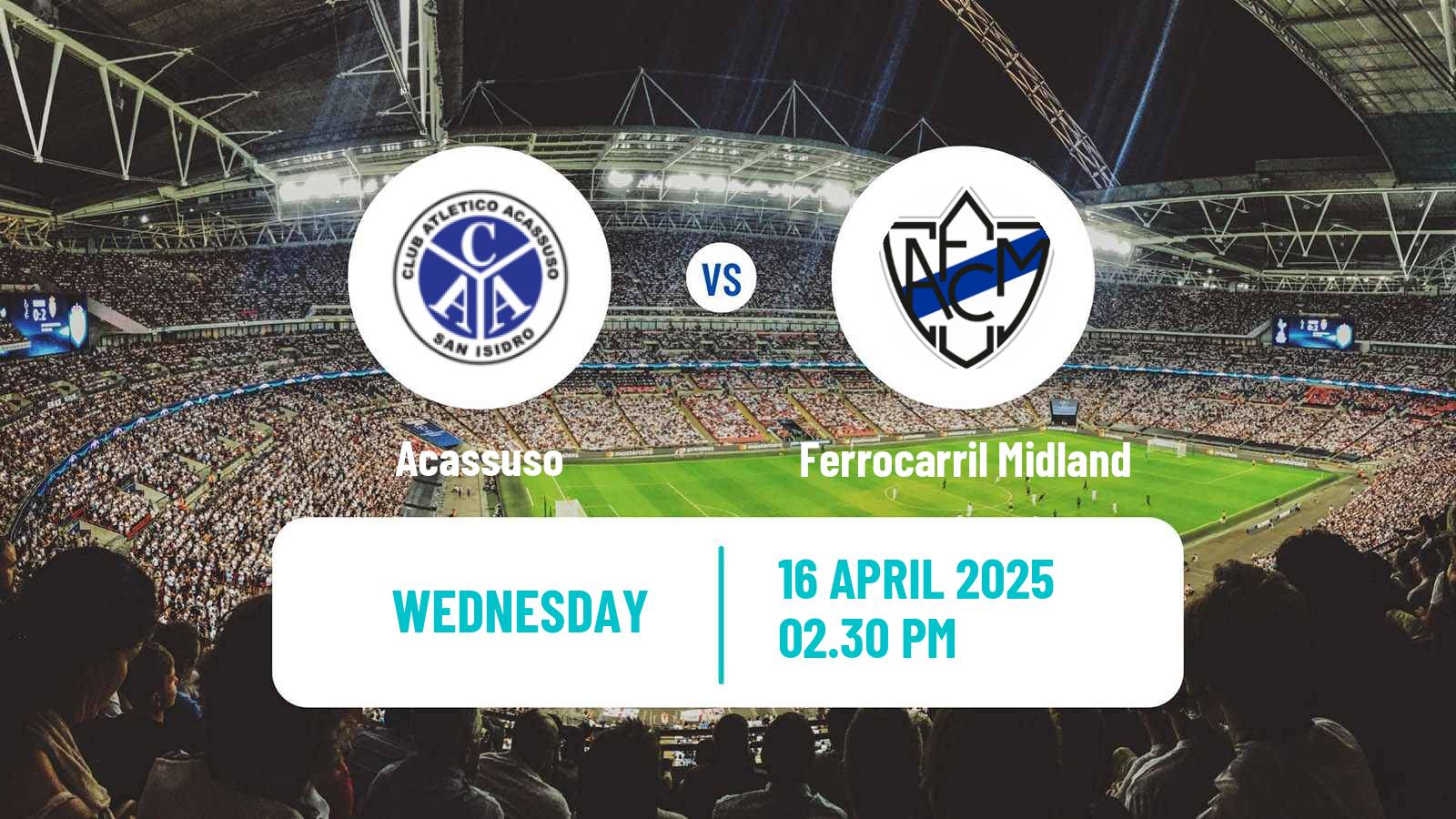 Soccer Argentinian Primera B Acassuso - Ferrocarril Midland