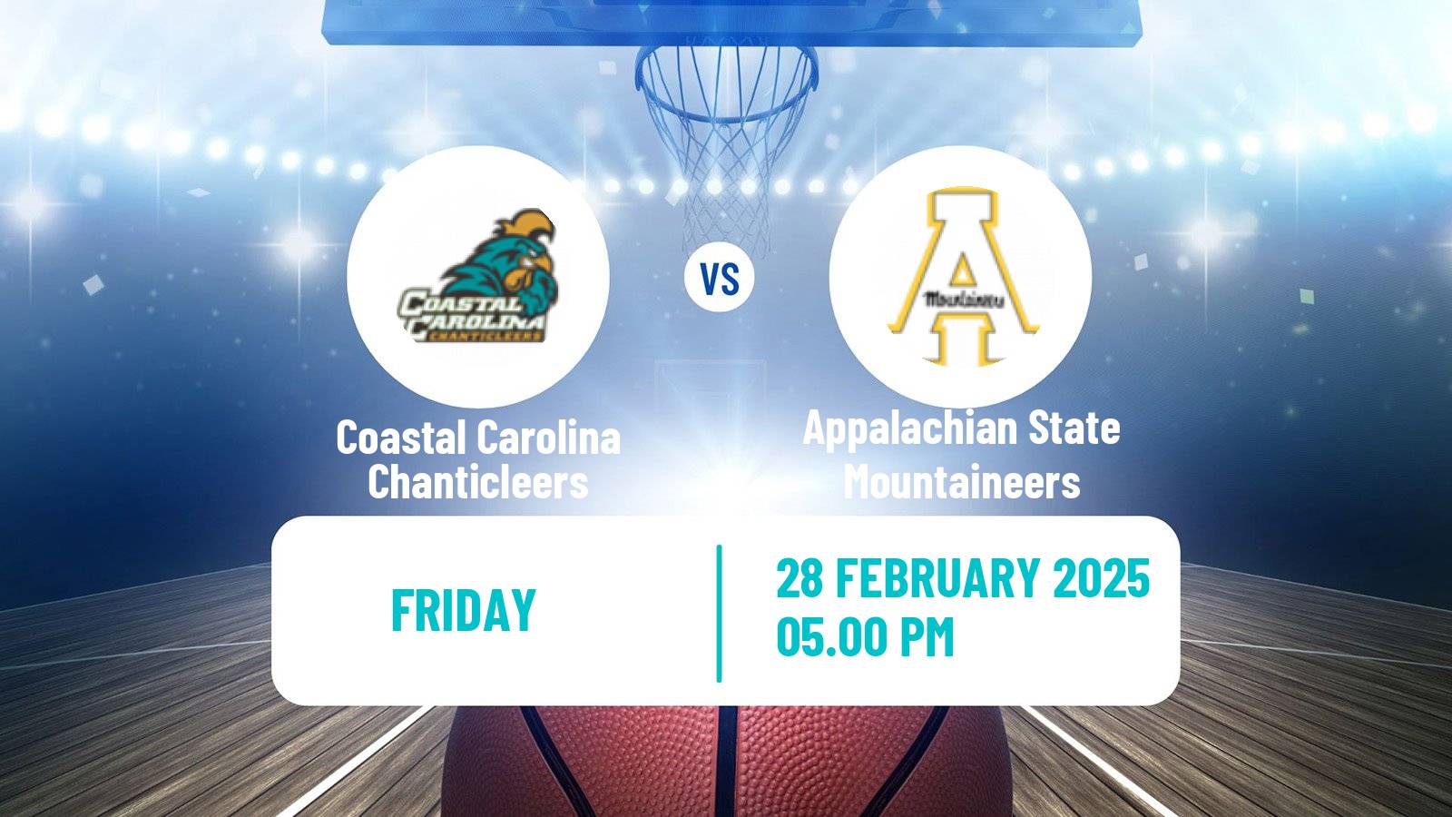 Basketball NCAA College Basketball Women Coastal Carolina Chanticleers - Appalachian State Mountaineers