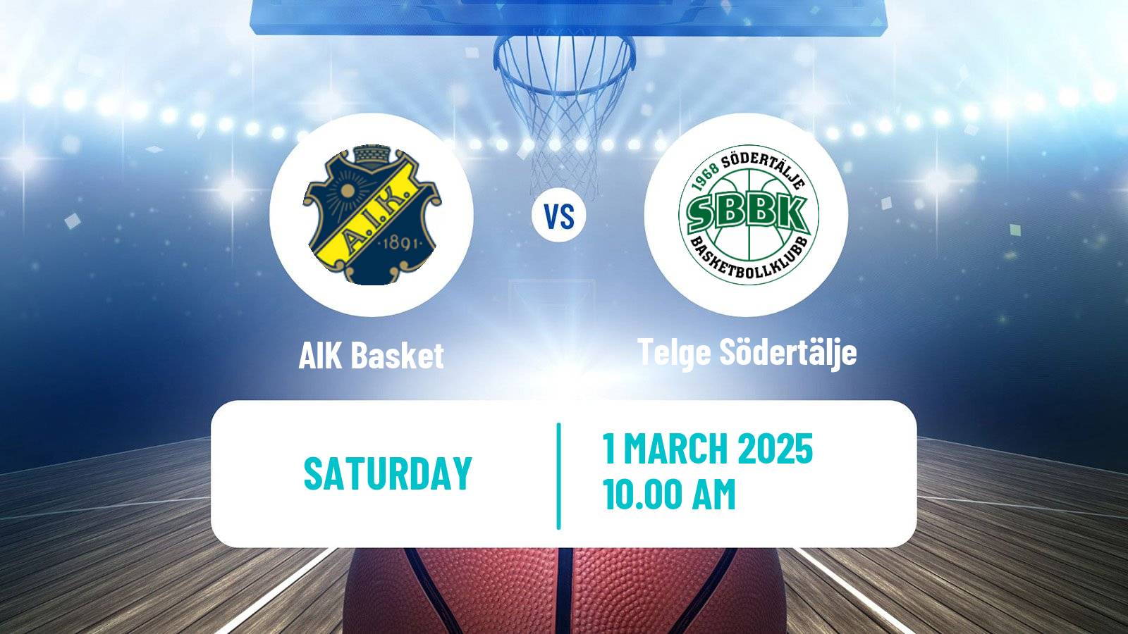 Basketball Swedish Basketligan Women AIK Basket - Telge Södertälje