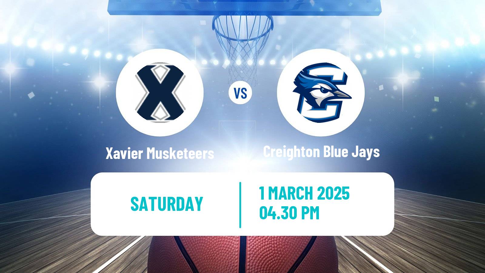 Basketball NCAA College Basketball Xavier Musketeers - Creighton Blue Jays
