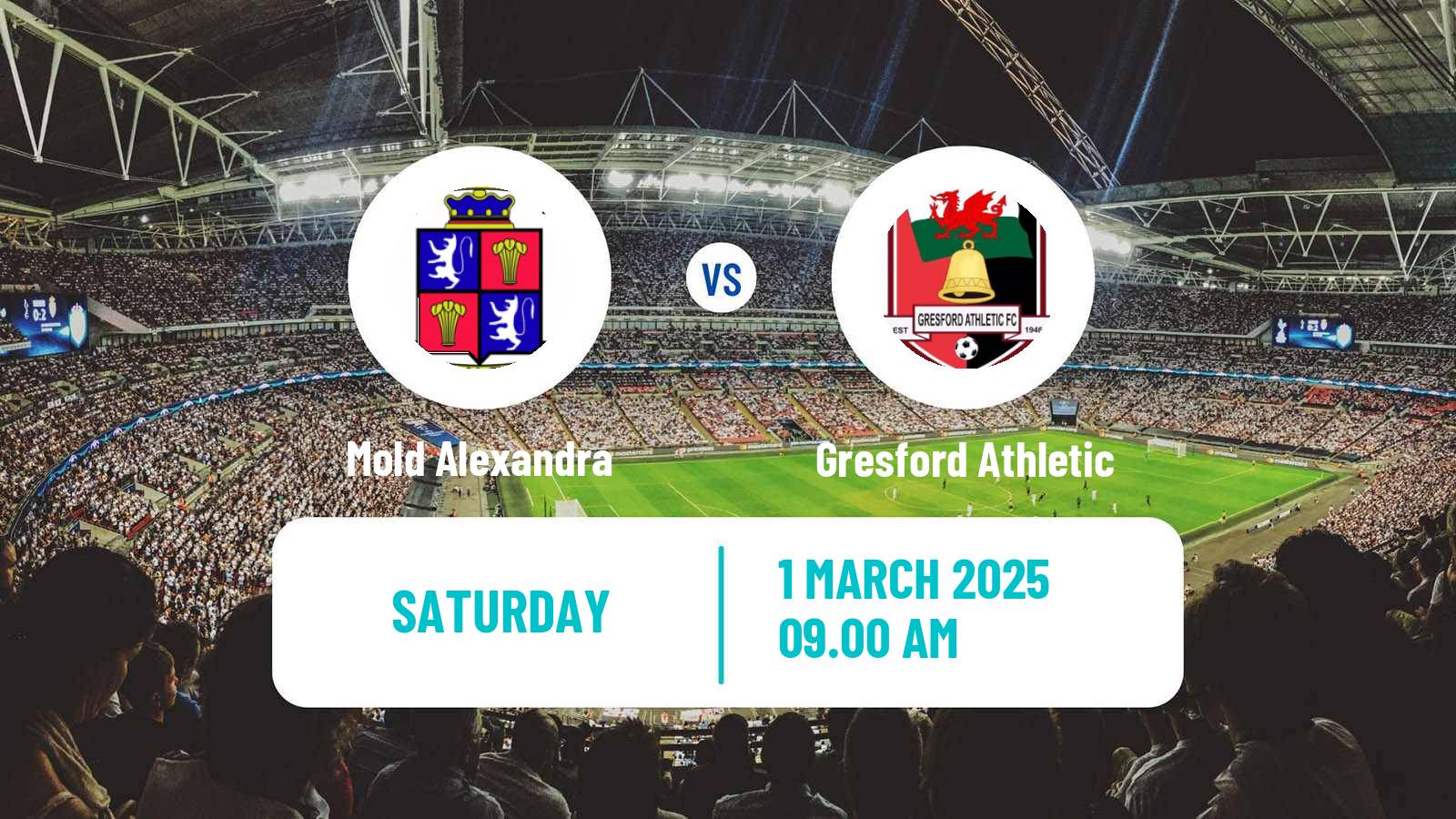 Soccer Welsh Cymru North Mold Alexandra - Gresford Athletic