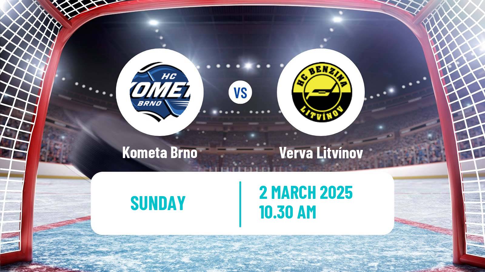 Hockey Czech Extraliga Kometa Brno - Verva Litvínov