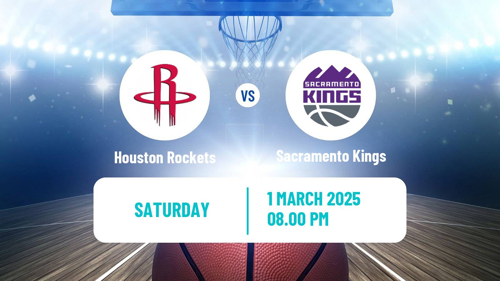 Basketball NBA Houston Rockets - Sacramento Kings