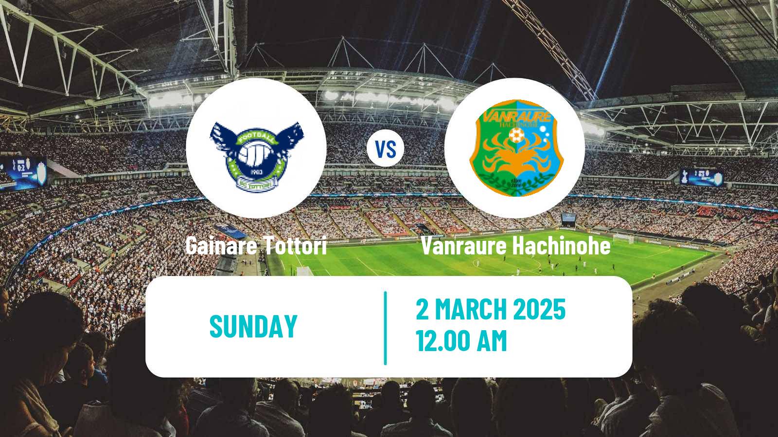 Soccer Japan J3 League Gainare Tottori - Vanraure Hachinohe