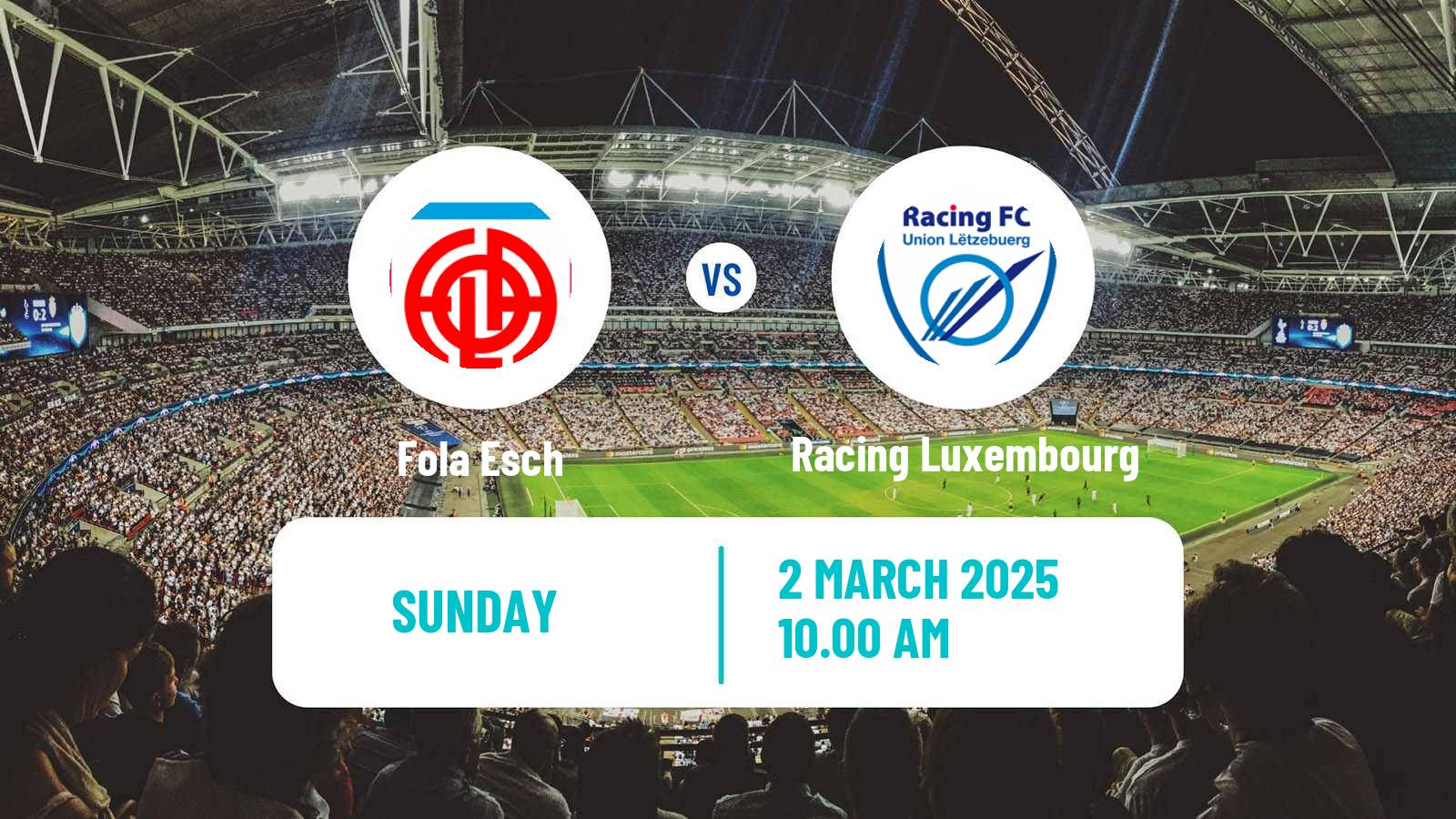 Soccer Luxembourg National Division Fola Esch - Racing Luxembourg