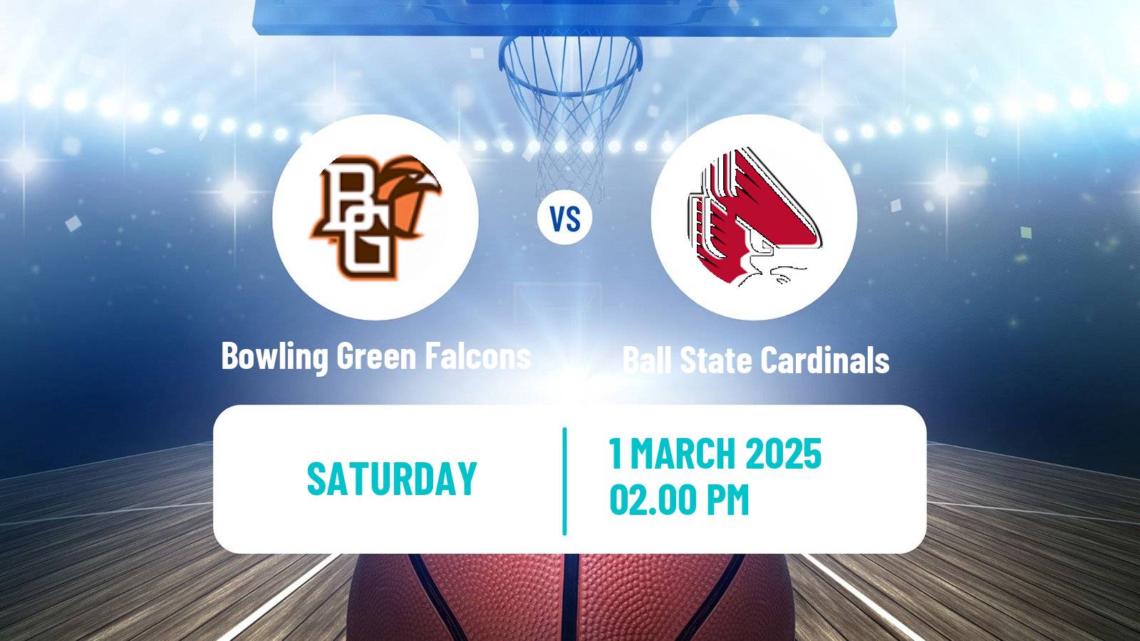 Basketball NCAA College Basketball Bowling Green Falcons - Ball State Cardinals