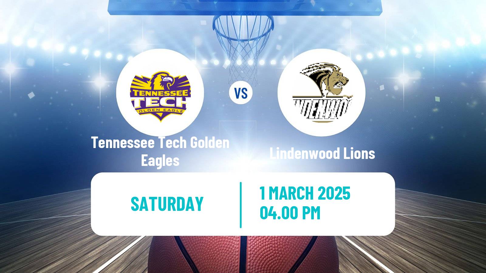 Basketball NCAA College Basketball Tennessee Tech Golden Eagles - Lindenwood Lions