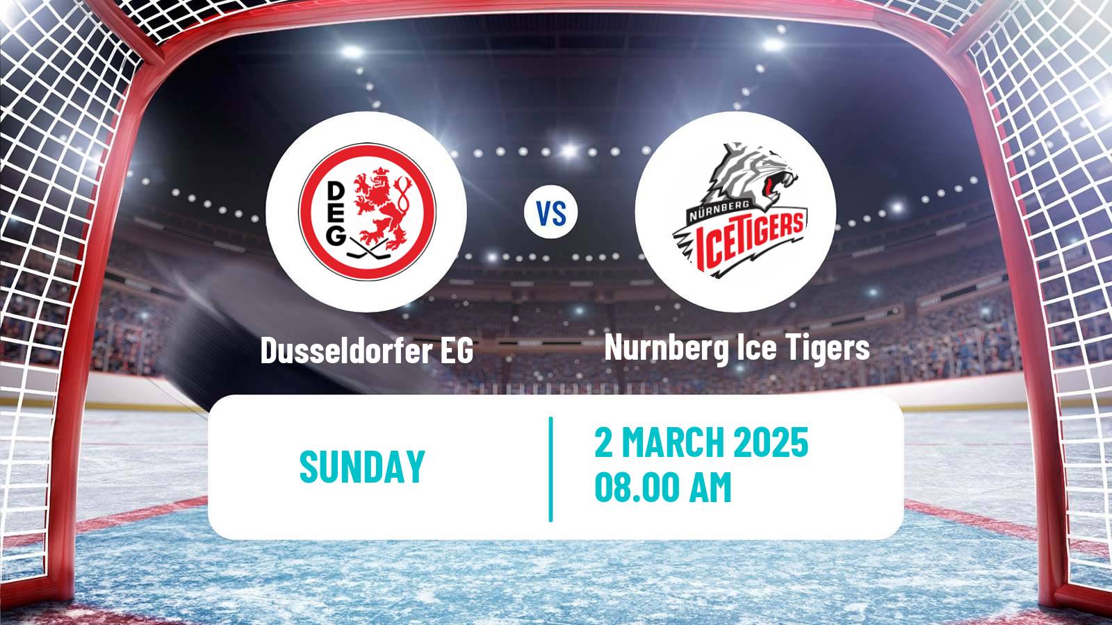 Hockey German Ice Hockey League Dusseldorfer EG - Nurnberg Ice Tigers