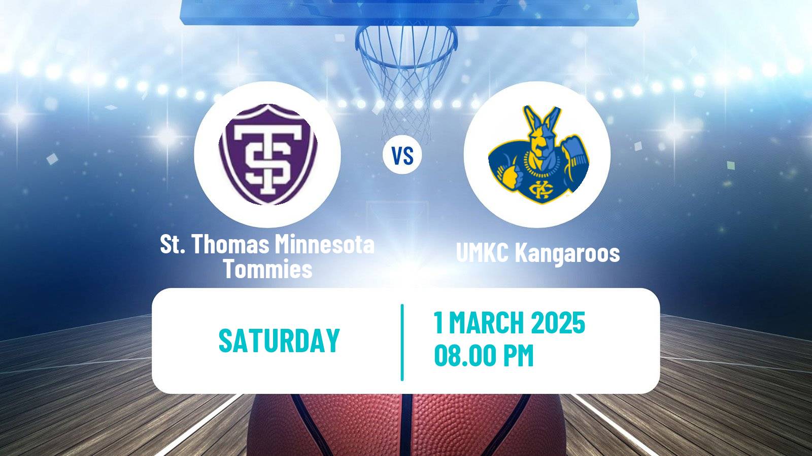 Basketball NCAA College Basketball St. Thomas Minnesota Tommies - UMKC Kangaroos