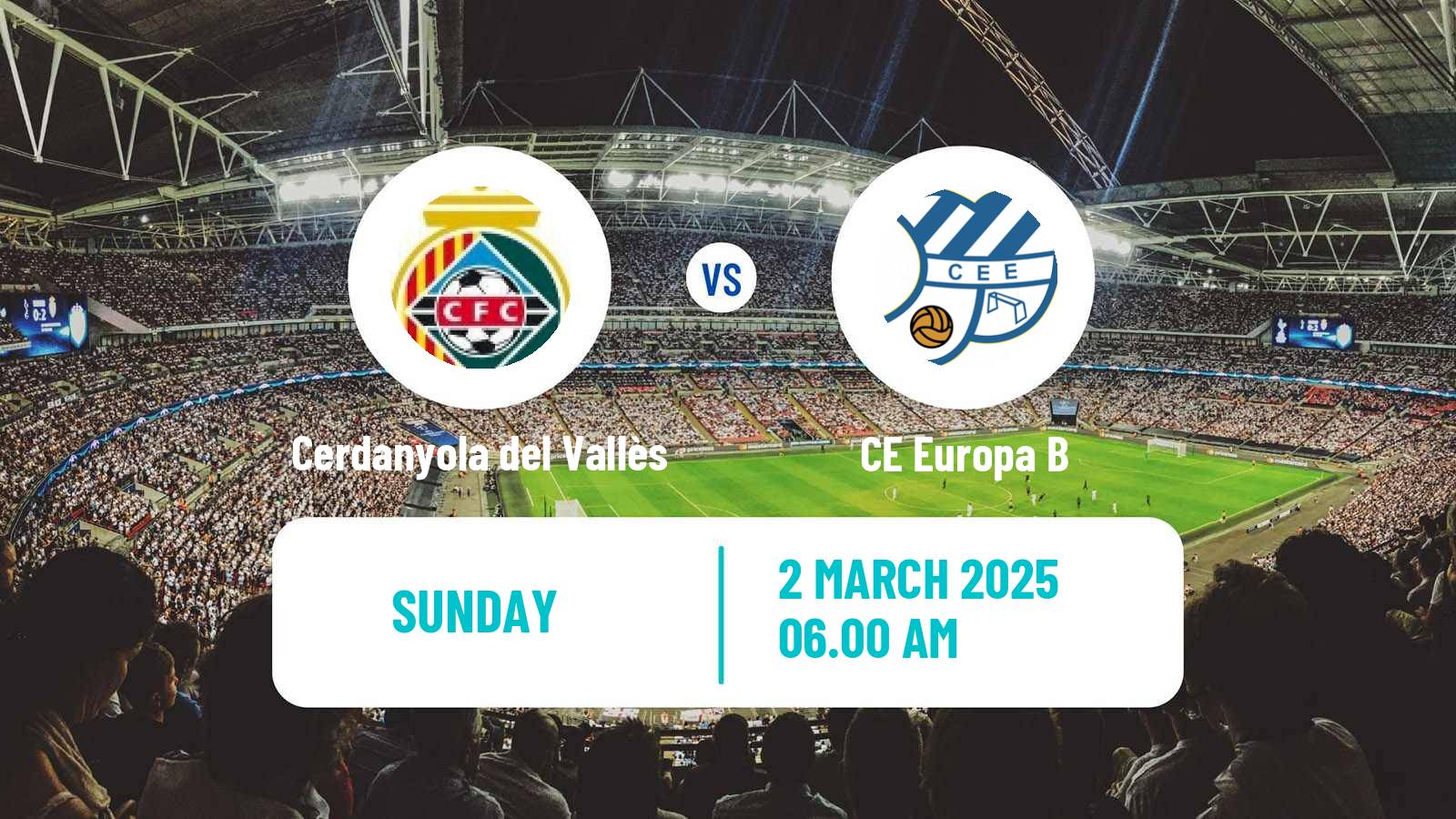 Soccer Spanish Tercera RFEF - Group 5 Cerdanyola del Vallès - CE Europa B