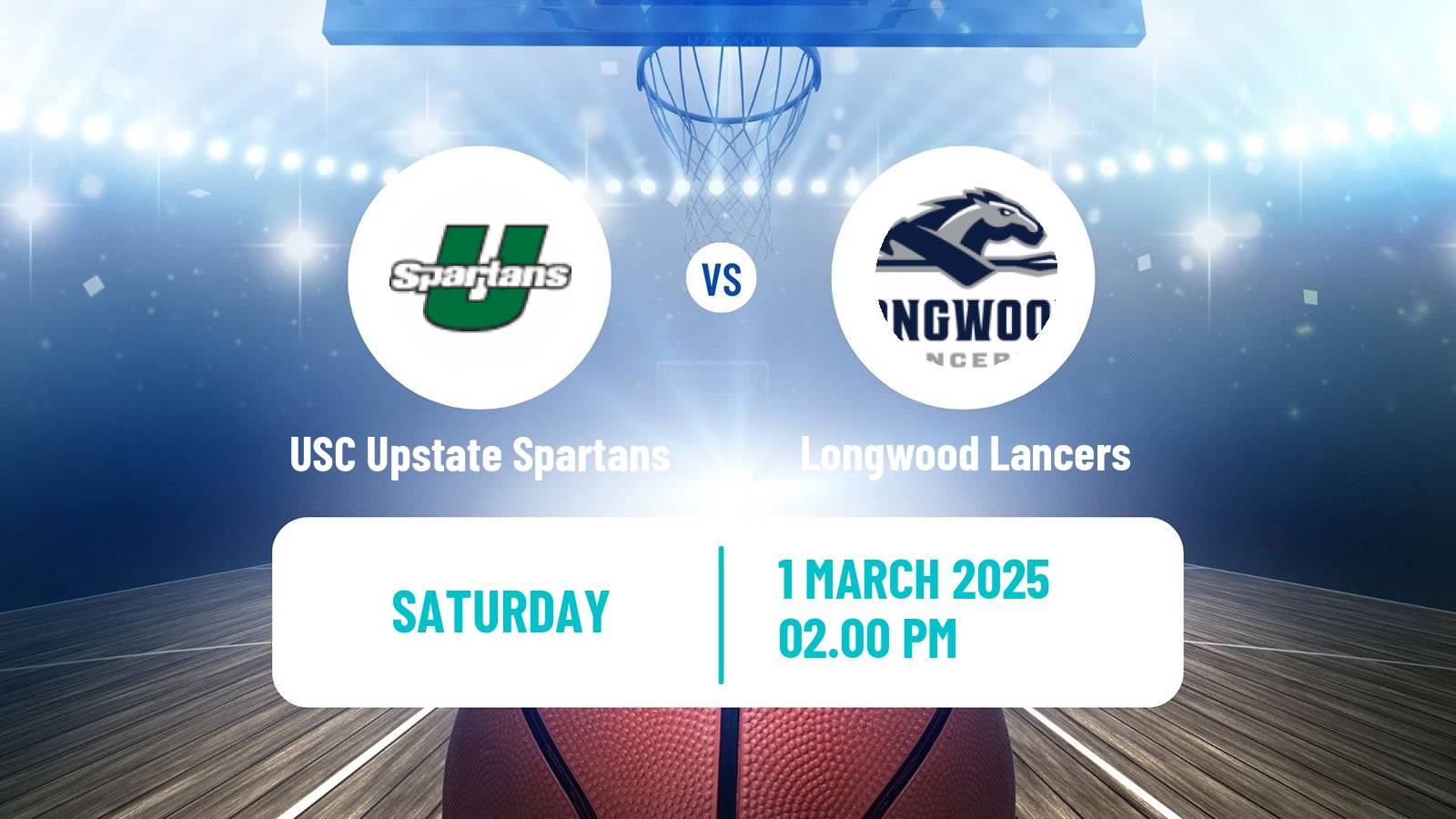Basketball NCAA College Basketball USC Upstate Spartans - Longwood Lancers