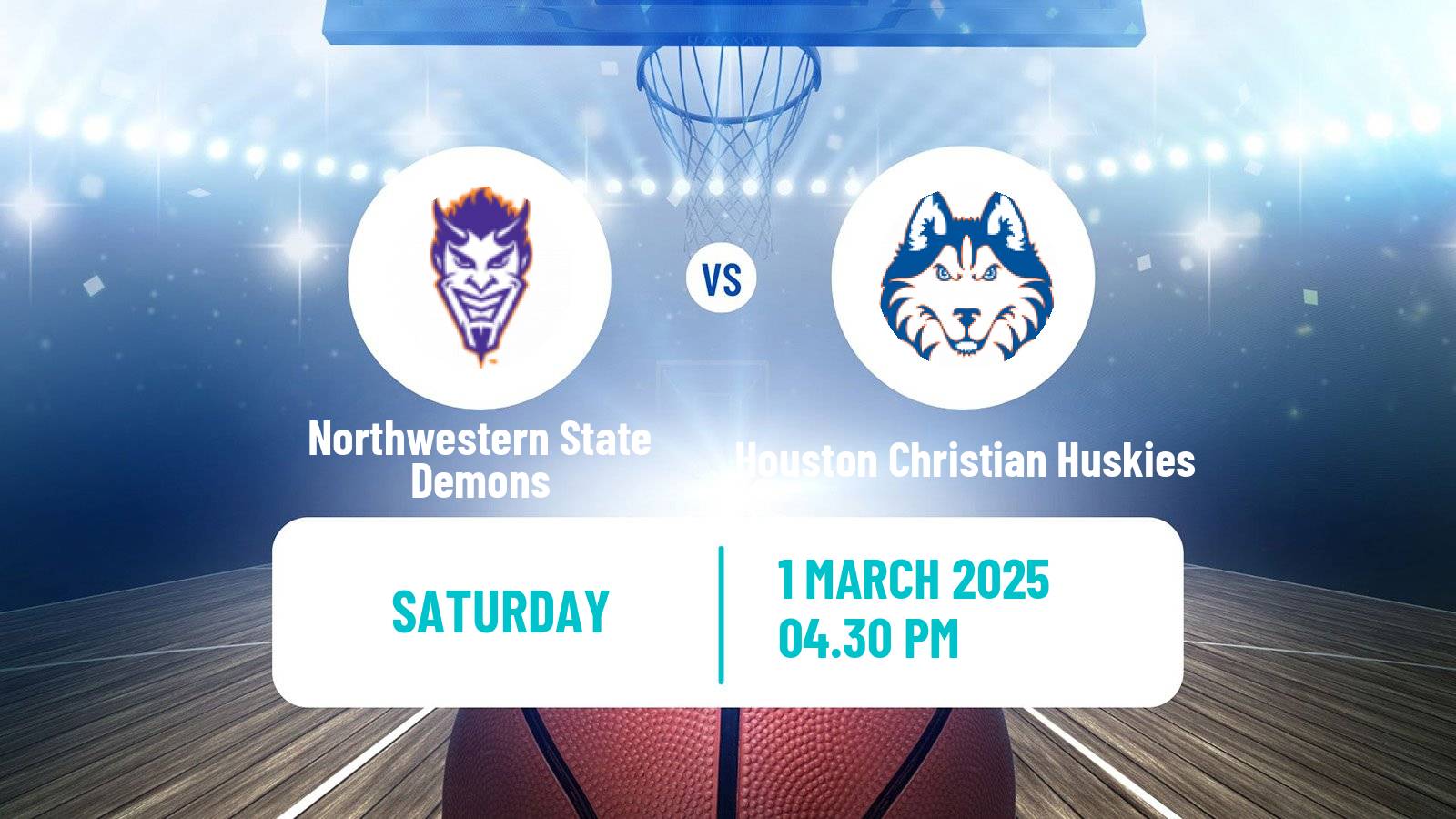 Basketball NCAA College Basketball Northwestern State Demons - Houston Christian Huskies