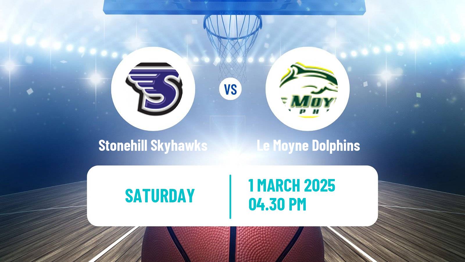 Basketball NCAA College Basketball Stonehill Skyhawks - Le Moyne Dolphins
