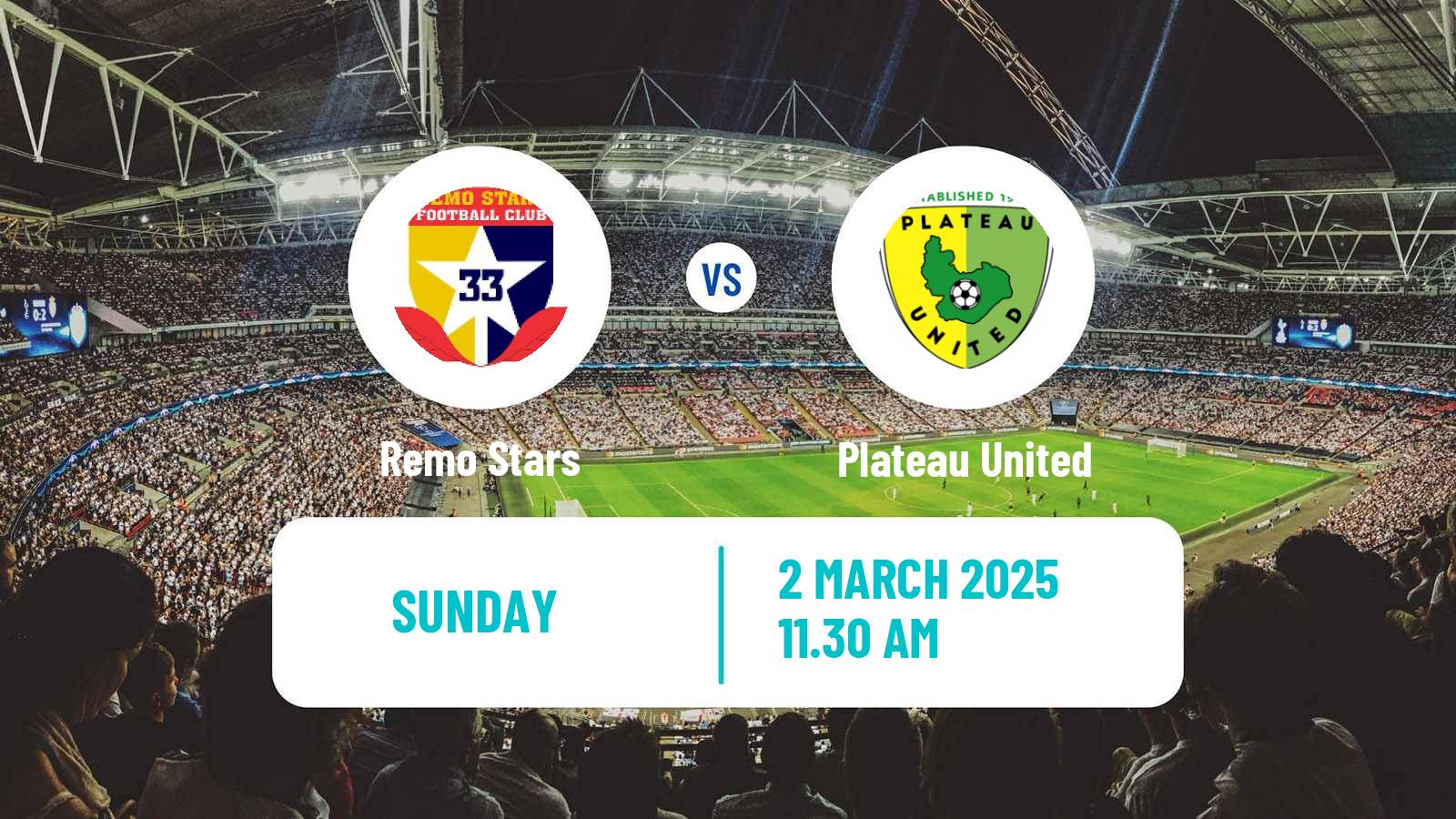 Soccer Nigerian Premier League Remo Stars - Plateau United