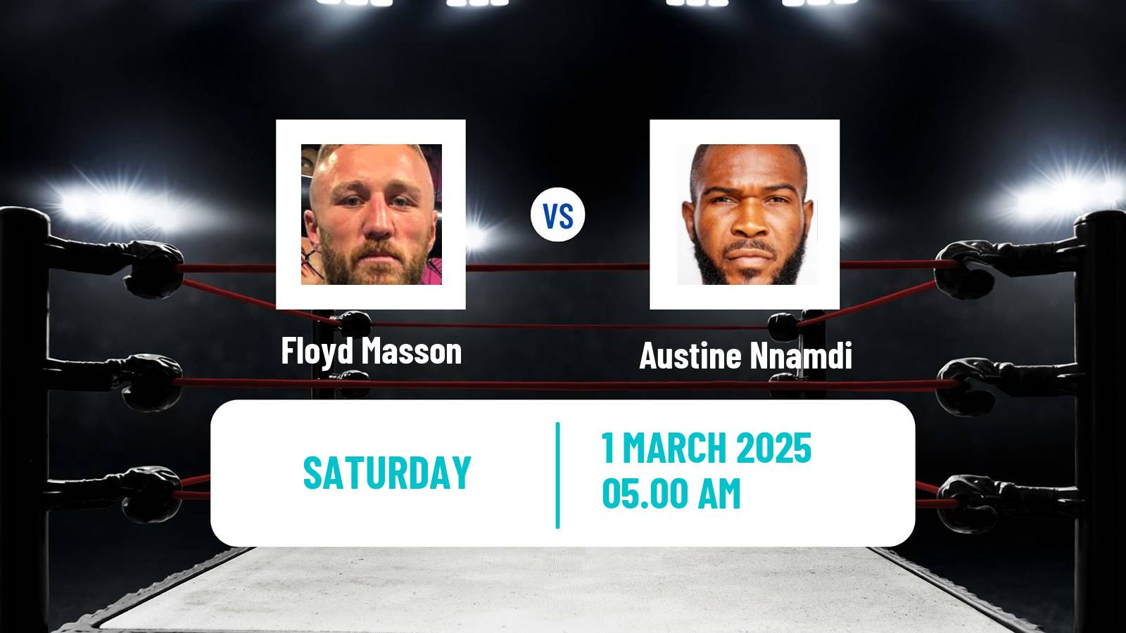 Boxing Cruiserweight Others Matches Men Floyd Masson - Austine Nnamdi