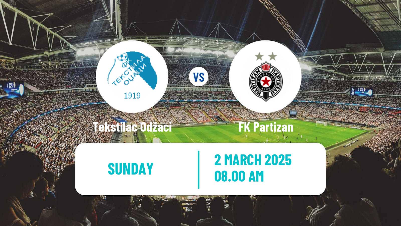 Soccer Serbian Superliga Tekstilac Odžaci - Partizan