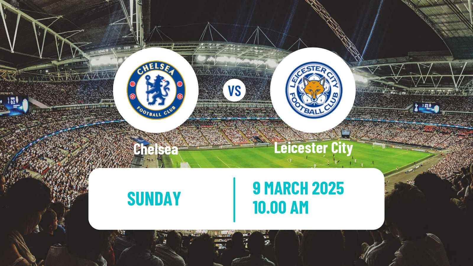 Soccer English Premier League Chelsea - Leicester City