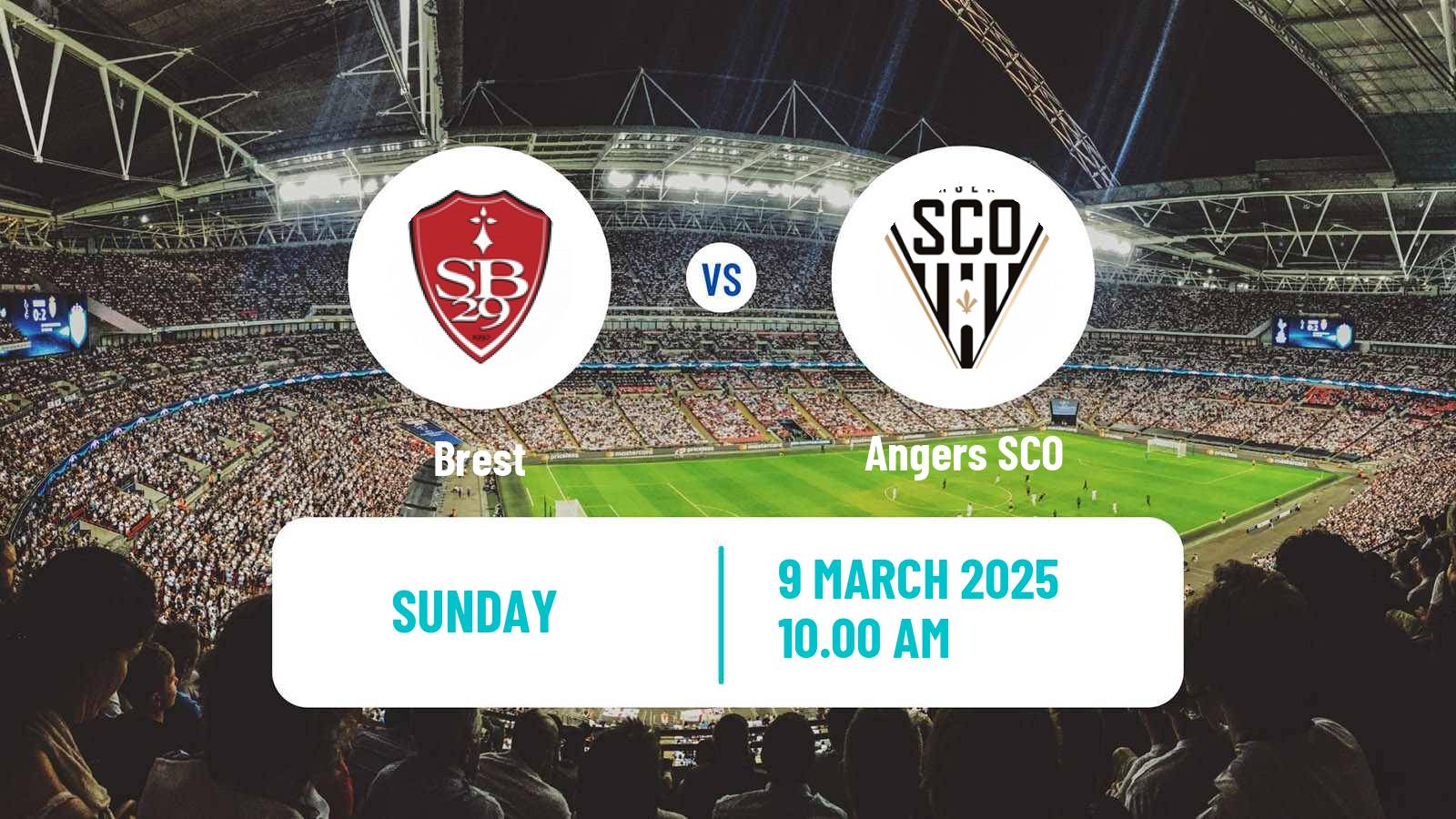 Soccer French Ligue 1 Brest - Angers