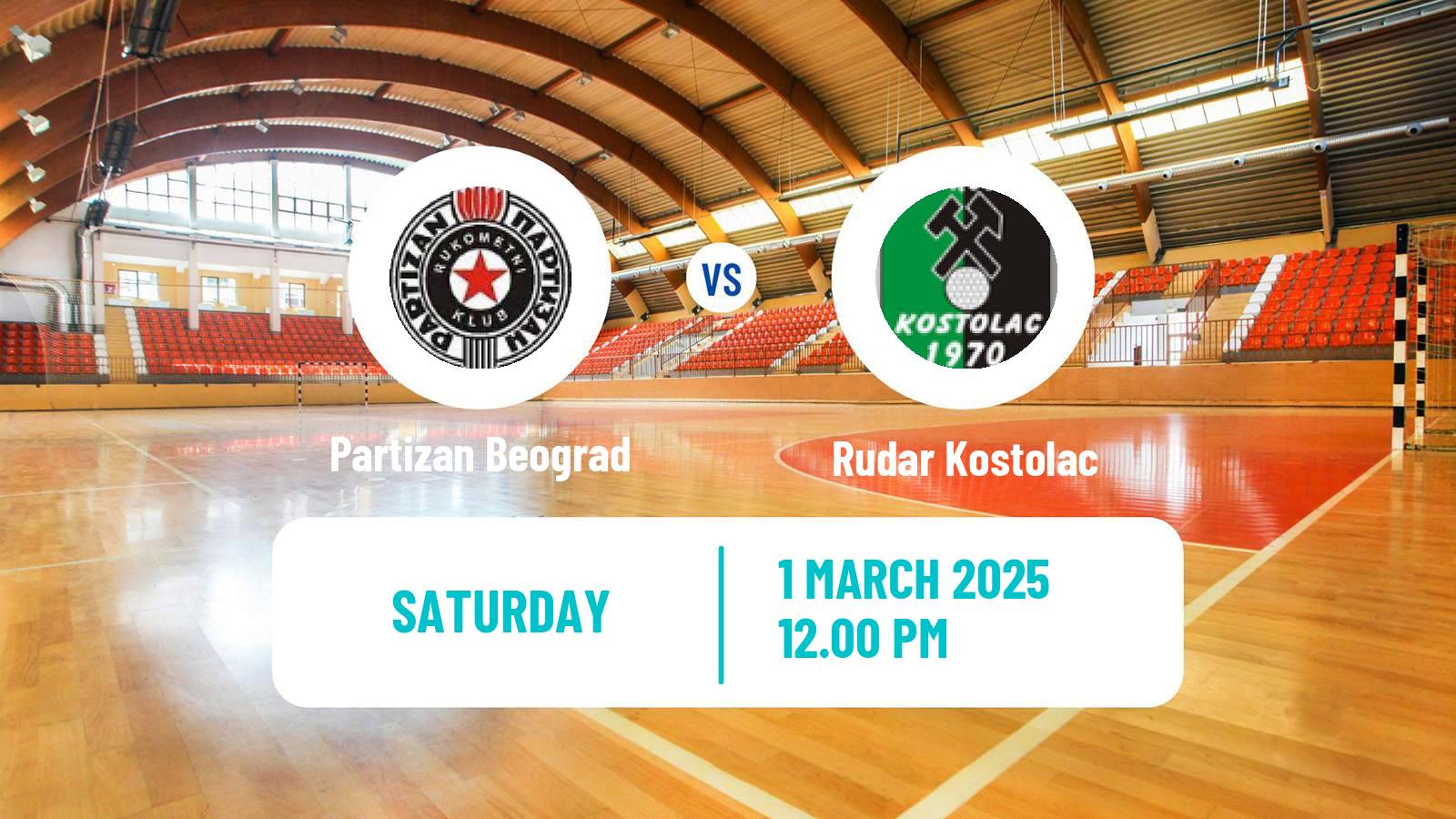 Handball Serbian Superliga Handball Partizan Beograd - Rudar Kostolac