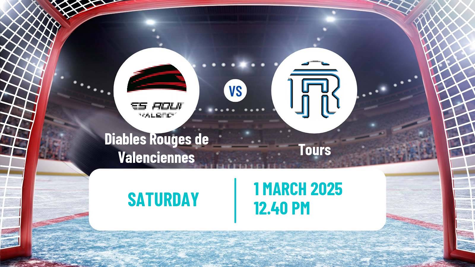 Hockey French D1 Ice Hockey Diables Rouges de Valenciennes - Tours