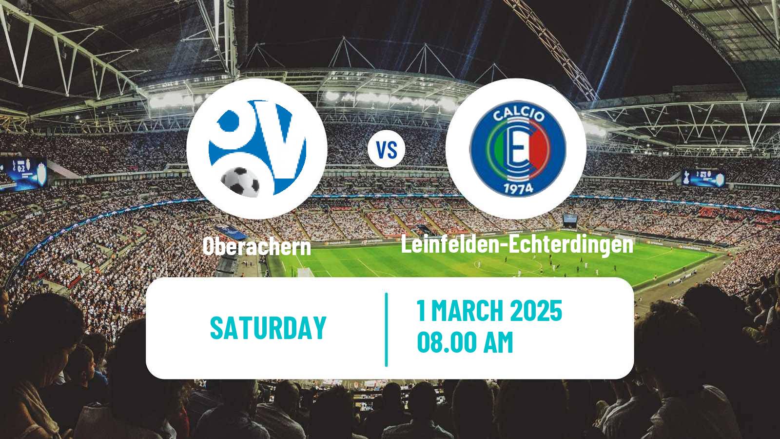 Football German Oberliga Baden-Württemberg Oberachern - Leinfelden-Echterdingen