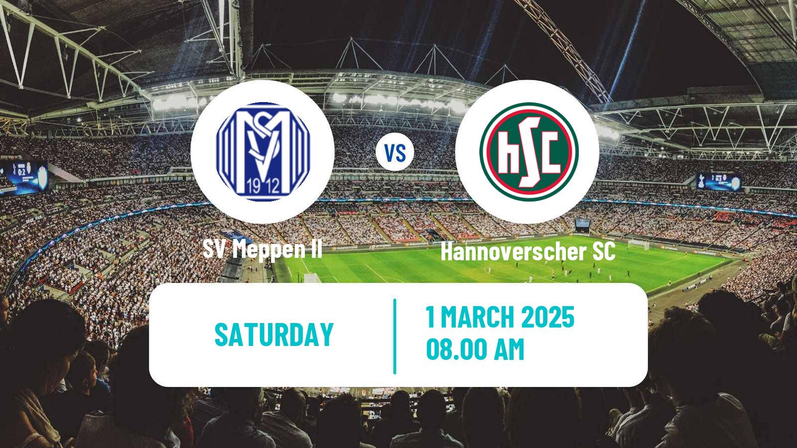 Soccer German Oberliga Niedersachsen Meppen II - Hannoverscher SC