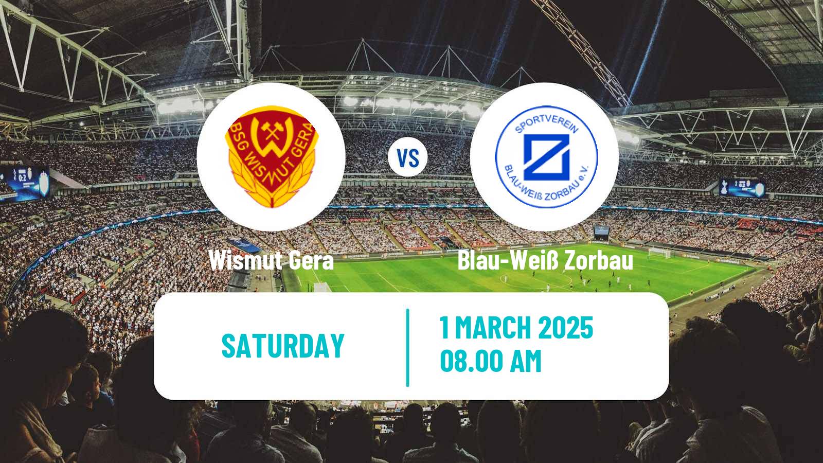 Soccer German Oberliga NOFV- Süd Wismut Gera - Blau-Weiß Zorbau