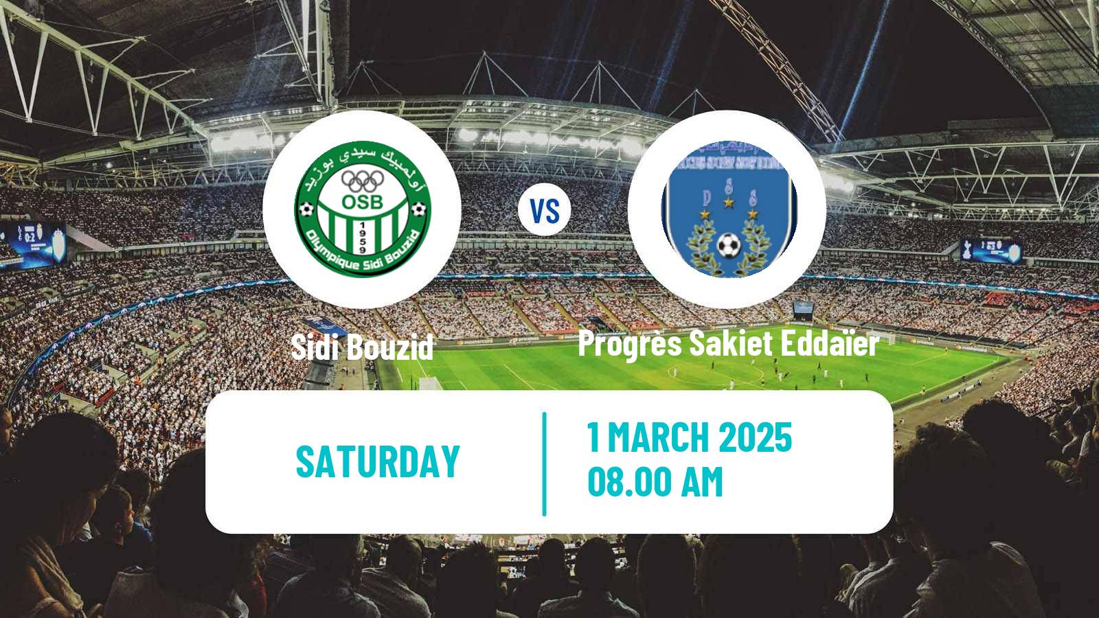Soccer Tunisian Ligue 2 Sidi Bouzid - Progrès Sakiet Eddaïer