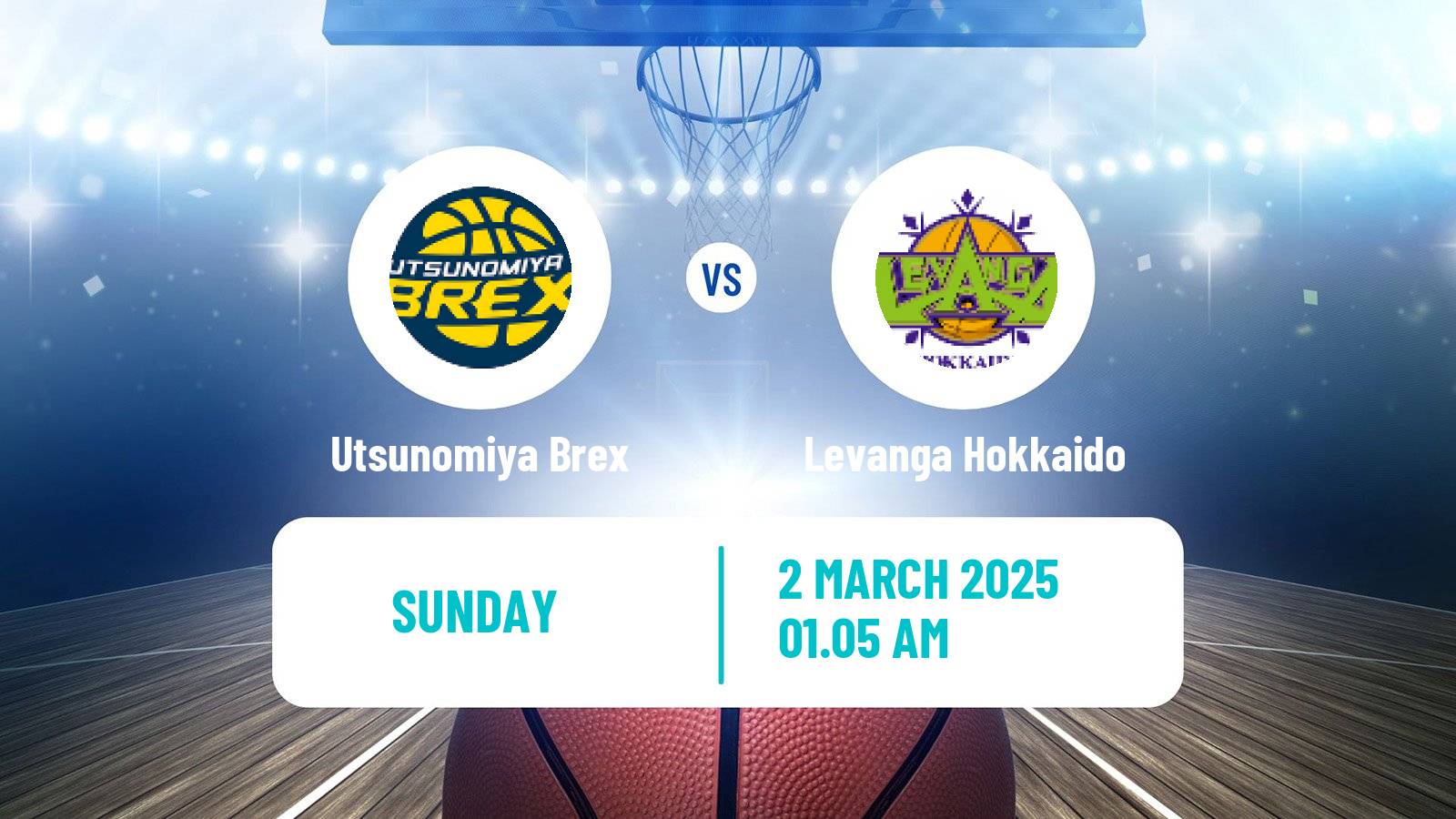 Basketball BJ League Utsunomiya Brex - Levanga Hokkaido