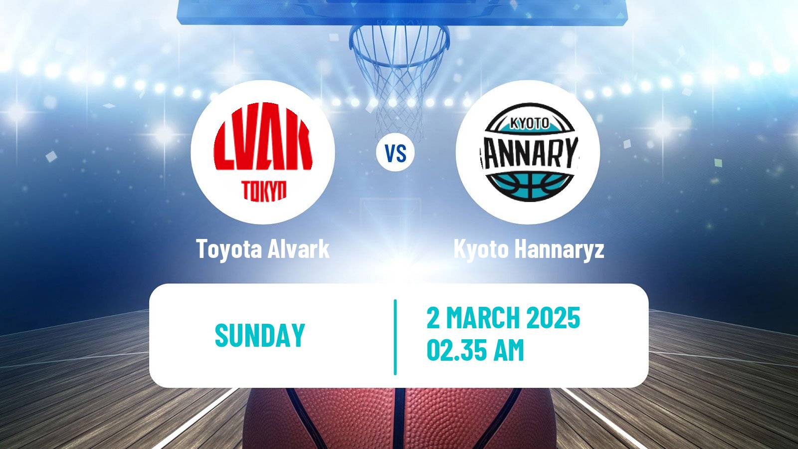 Basketball BJ League Toyota Alvark - Kyoto Hannaryz