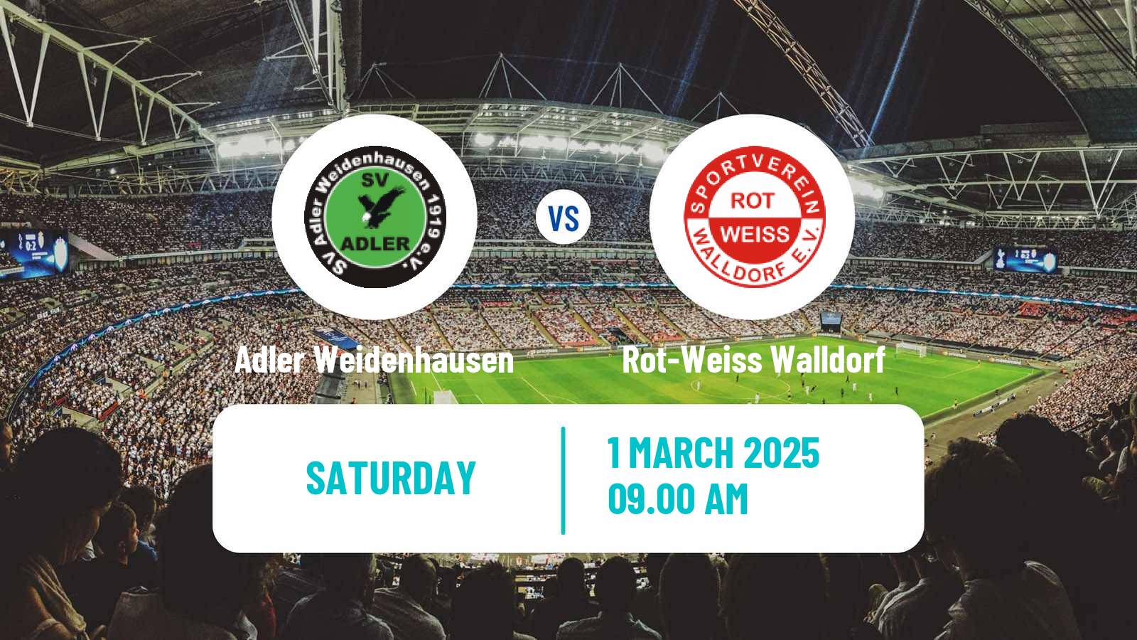 Soccer German Oberliga Hessen Adler Weidenhausen - Rot-Weiss Walldorf