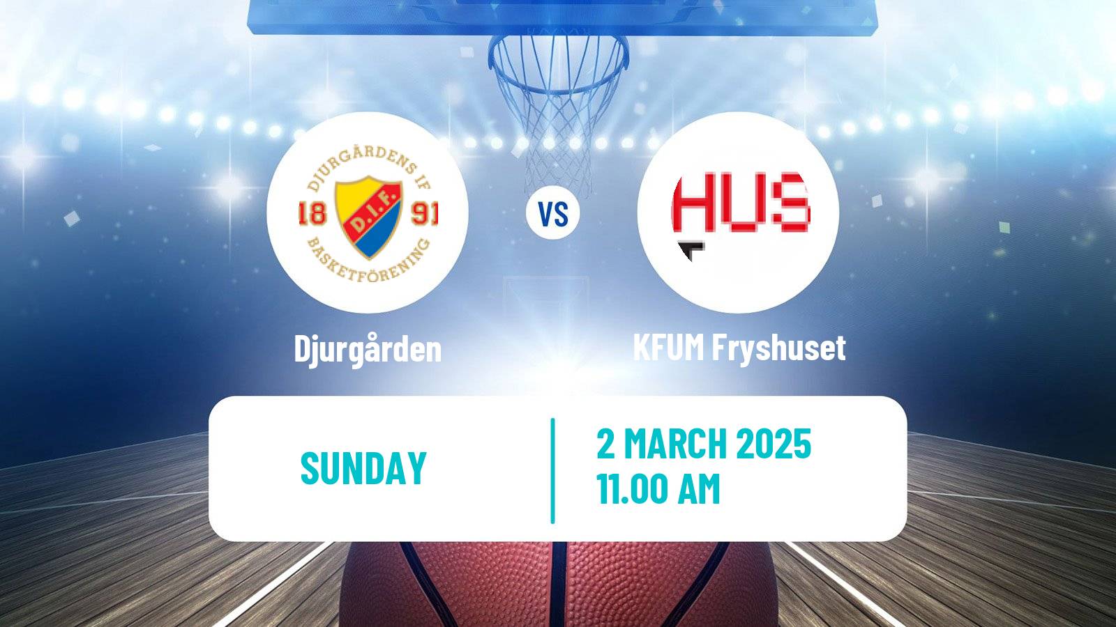 Basketball Swedish Superettan Basketball Djurgården - KFUM Fryshuset